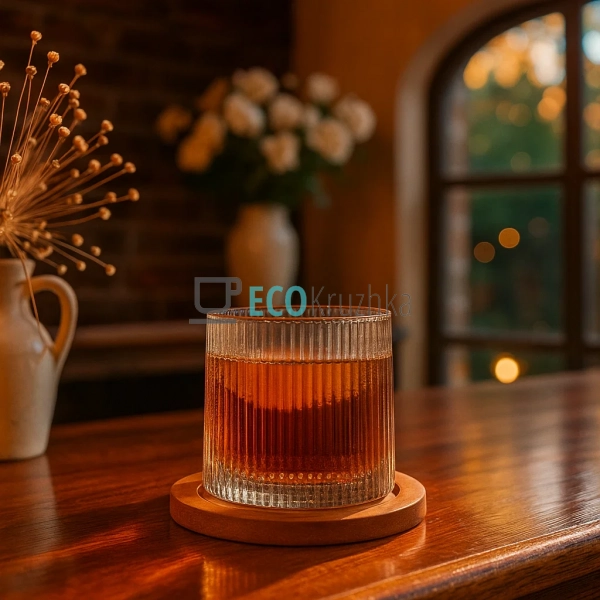 Склянка-доф для віскі 275 мл обертова на дерев Склянка-доф для віскі 275 мл обертова на дерев