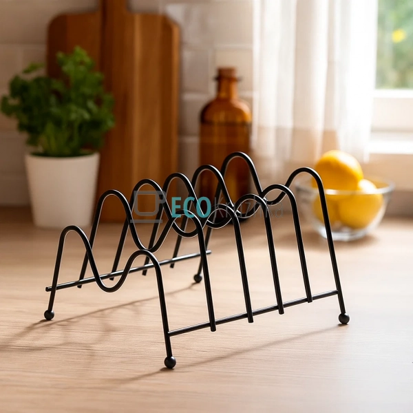 Підставка для зберігання 5 скляних кришок Чорна FRU-547 Підставка для зберігання 5 скляних кришок Чорна FRU-547