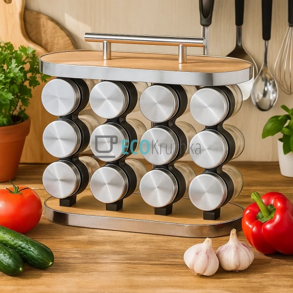 Набір для спецій на 12 ємностей Edenberg EB-18003 Набір для спецій на 12 ємностей Edenberg EB-18003