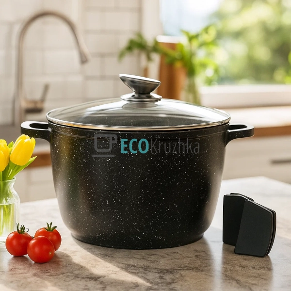 Каструля-казан 6.2 л Edenberg з гранітним покриттям та с ... Каструля-казан 6.2 л Edenberg з гранітним покриттям та с ...