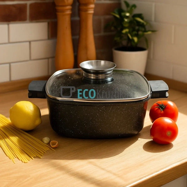 Каструля-казан 6.5 л Edenberg з гранітним покриттям та с ...