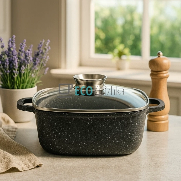 Каструля-казан 5.5 л Edenberg з гранітним покриттям та с ...