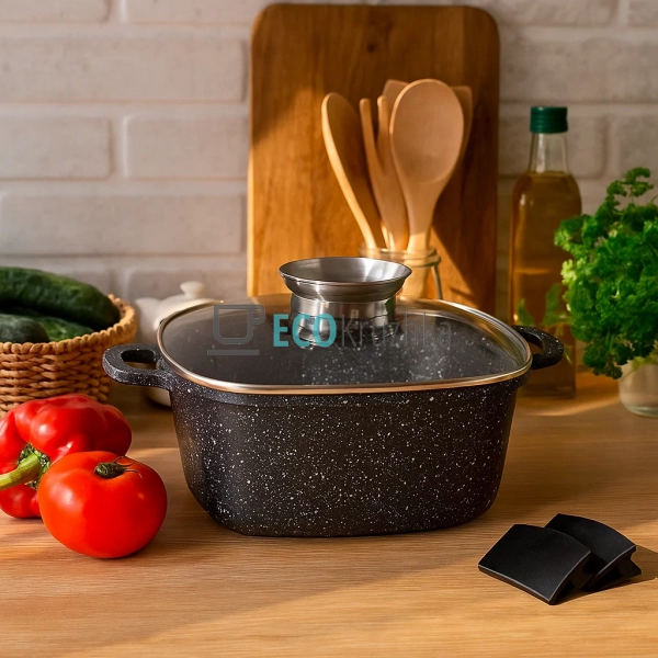 Каструля-казан 4.4 л Edenberg з гранітним покриттям та с ...