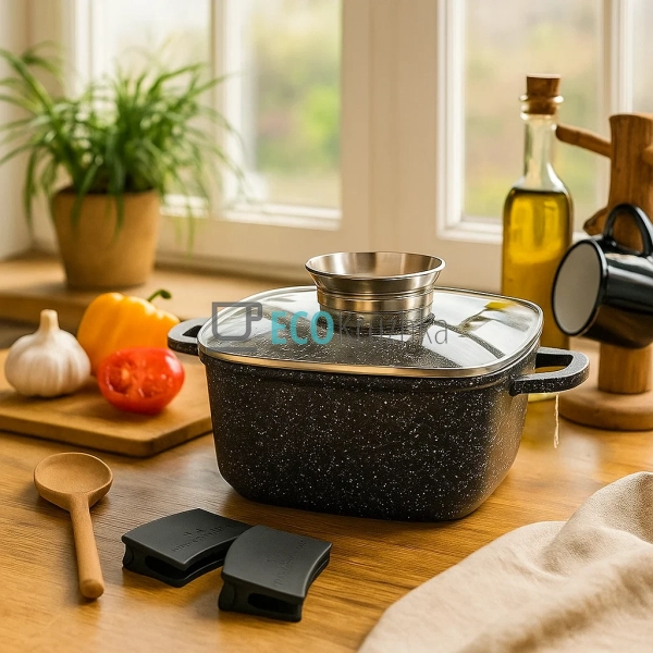 Каструля-казан 2.8 л Edenberg з гранітним покриттям та с ...