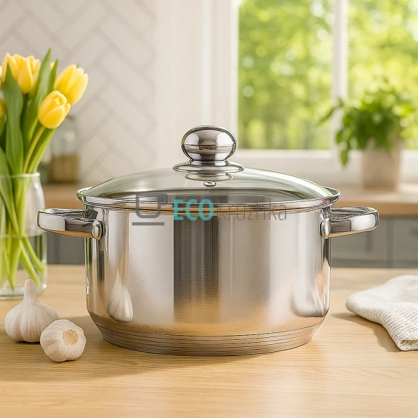 Каструля Edenberg з нержавіючої сталі з кришкою 6.1 л EB ... Каструля Edenberg з нержавіючої сталі з кришкою 6.1 л EB ...