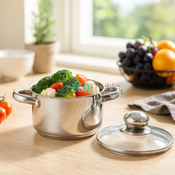 Каструля Edenberg з нержавіючої сталі з кришкою 1.3 л EB ... Каструля Edenberg з нержавіючої сталі з кришкою 1.3 л EB ...