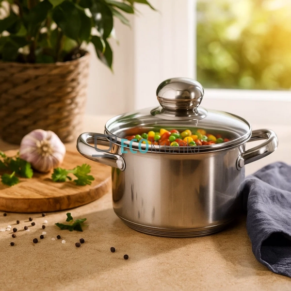 Каструля Edenberg з нержавіючої сталі з кришкою 1.3 л EB ... Каструля Edenberg з нержавіючої сталі з кришкою 1.3 л EB ...