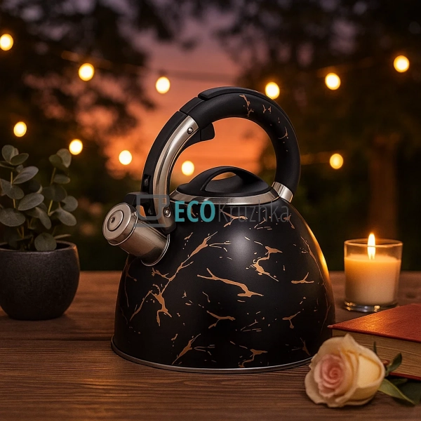 Чайник зі свистком 3 л із нержавіючої сталі – для газови ... Чайник зі свистком 3 л із нержавіючої сталі – для газови ...