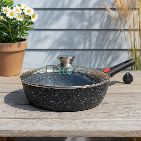 Глибока сковорода 26 см (3.1 л) з кришкою та знімною руч ...