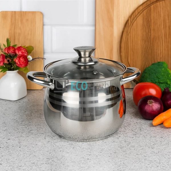 Каструля 4л Edenberg з нержавіючої сталі з кришкою Капля ... Каструля 4л Edenberg з нержавіючої сталі з кришкою Капля ...