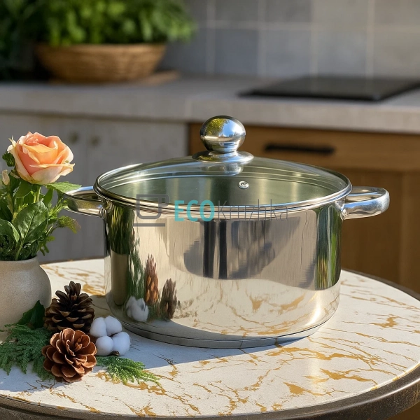 Каструля Edenberg з нержавіючої сталі з кришкою 9.5 л EB ... Каструля Edenberg з нержавіючої сталі з кришкою 9.5 л EB ...