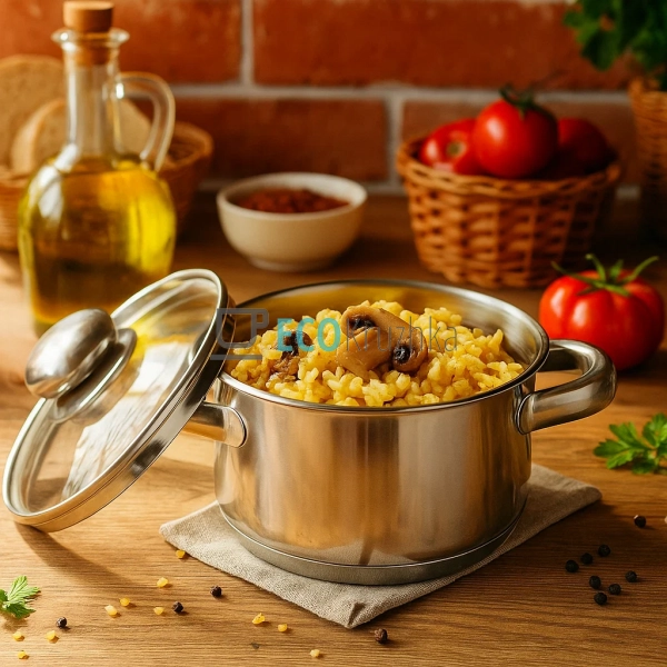 Каструля Edenberg з нержавіючої сталі з кришкою 0.8 л EB ... Каструля Edenberg з нержавіючої сталі з кришкою 0.8 л EB ...