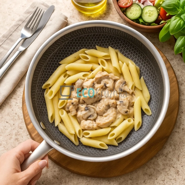 Глибока сковорода нержавіюча професійна з кришкою 24 х ... Глибока сковорода нержавіюча професійна з кришкою 24 х ...