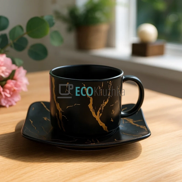 Кавовий набір "Мармурова роз ... Кавовий набір "Мармурова роз ...