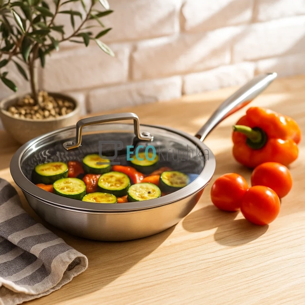 Глибока сковорода нержавіюча ... Глибока сковорода нержавіюча ...