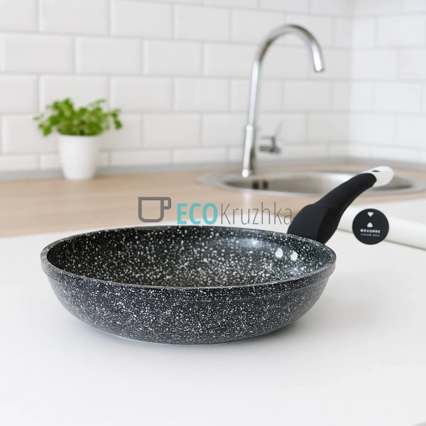 Сковорідка з кришкою та Мраморним покриттям 22 см EB-916 ...