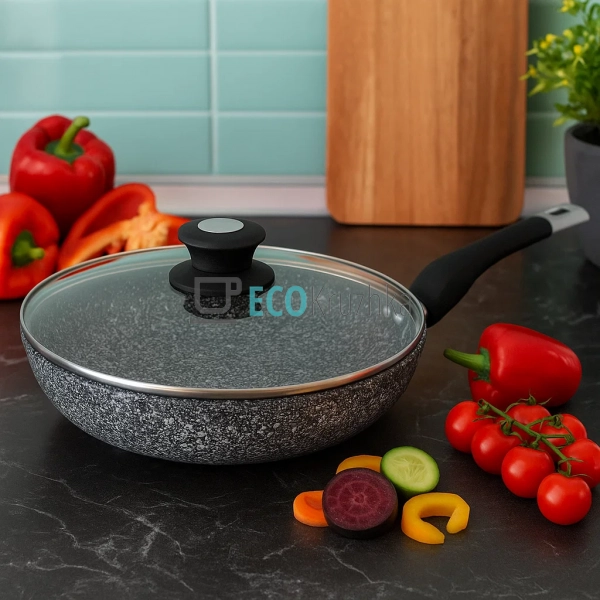 Сковорідка з кришкою та Мраморним покриттям 26 см EB-916 ... Сковорідка з кришкою та Мраморним покриттям 26 см EB-916 ...