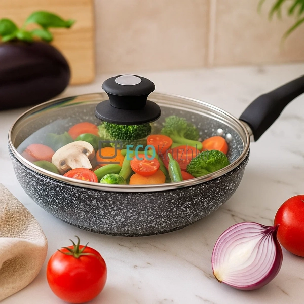 Сковорідка з кришкою та Мраморним покриттям 26 см EB-916 ... Сковорідка з кришкою та Мраморним покриттям 26 см EB-916 ...