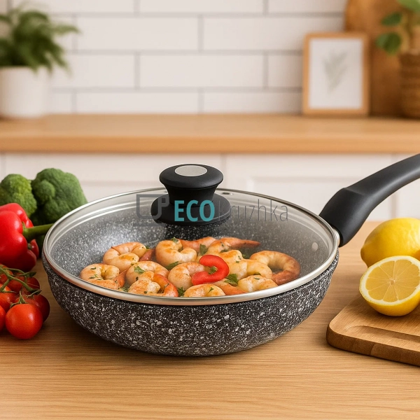 Сковорідка з кришкою та Мраморним покриттям 28 см EB-916 ... Сковорідка з кришкою та Мраморним покриттям 28 см EB-916 ...