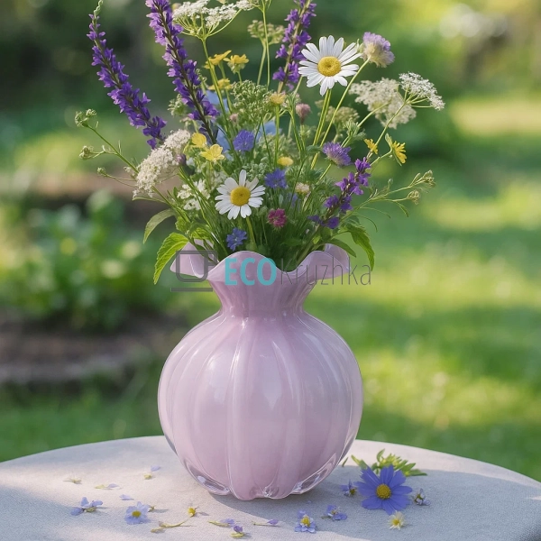 Скляна ваза Adele ручної роботи в кольорі лаванда — деко ... Скляна ваза Adele ручної роботи в кольорі лаванда — деко ...