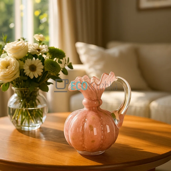 Скляна ваза ручної роботи з ручкою Roselle 12×17 см — пи ... Скляна ваза ручної роботи з ручкою Roselle 12×17 см — пи ...