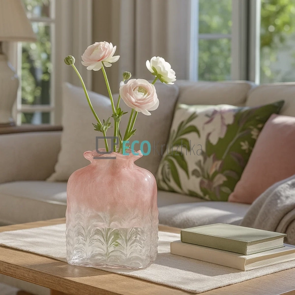 Скляна ваза ручної роботи для квітів Incanto Rosa 23 см ... Скляна ваза ручної роботи для квітів Incanto Rosa 23 см ...