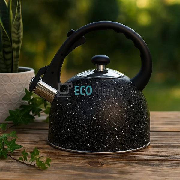 Чайник Edenberg Чорний 1.5л із нержавіючої сталі із свис ... Чайник Edenberg Чорний 1.5л із нержавіючої сталі із свис ...