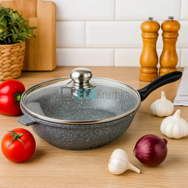 Глибока сковорода з гранітним покриттям Edenberg 24 см ( ... Глибока сковорода з гранітним покриттям Edenberg 24 см ( ...