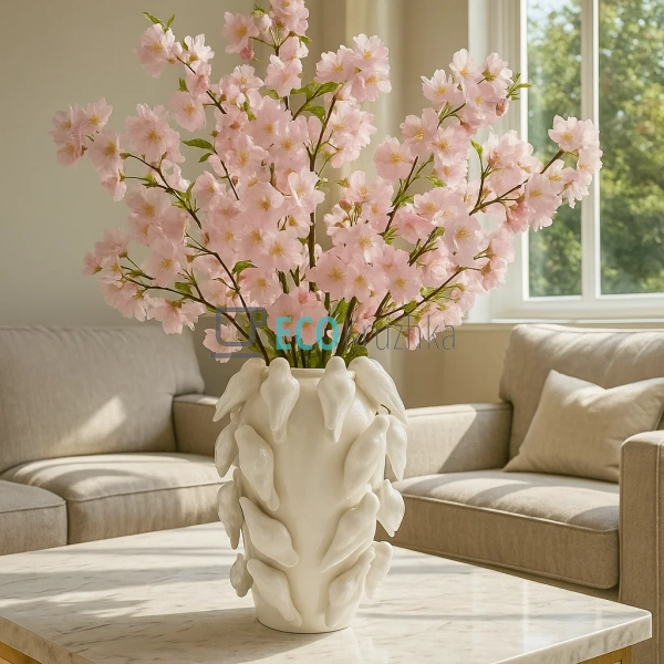 Декоративна порцелянова ваза Birds біла 24 см для квітів ... Декоративна порцелянова ваза Birds біла 24 см для квітів ...