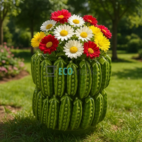 Декоративна порцелянова ваза Peas зелена 17×17 см (457-3 ... Декоративна порцелянова ваза Peas зелена 17×17 см (457-3 ...