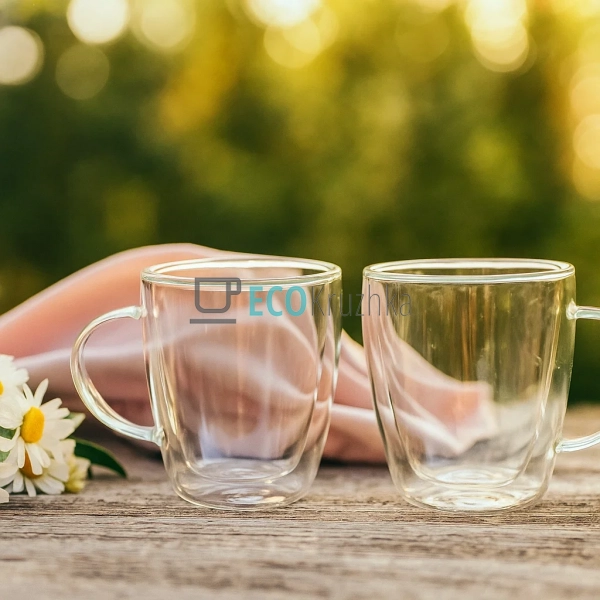 Набір чашок 2 шт 220 мл з подвійним дном Edenberg EB-195 ... Набір чашок 2 шт 220 мл з подвійним дном Edenberg EB-195 ...