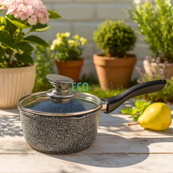 Ківш 1.3л, з кришкою, литий алюміній Сірий Edenberg EB-8 ... Ківш 1.3л, з кришкою, литий алюміній Сірий Edenberg EB-8 ...