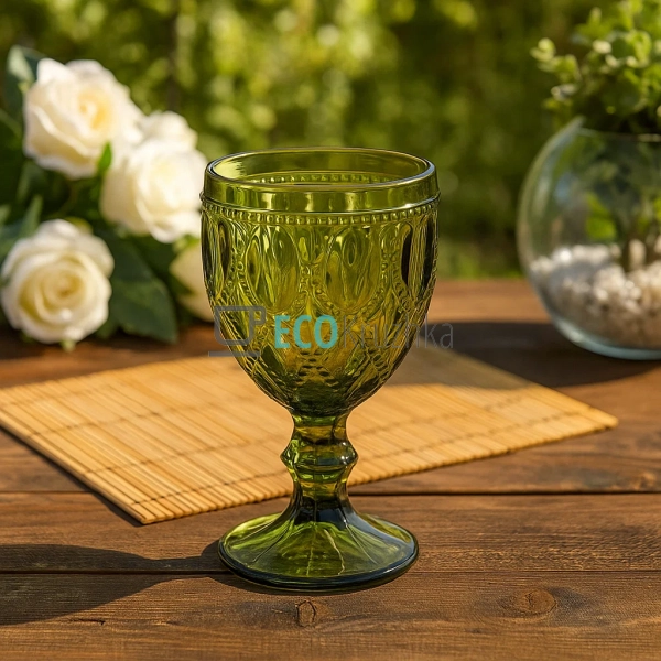 Набір келихів для вина оливковий 300 мл 6 шт (581-075) Набір келихів для вина оливковий 300 мл 6 шт (581-075)