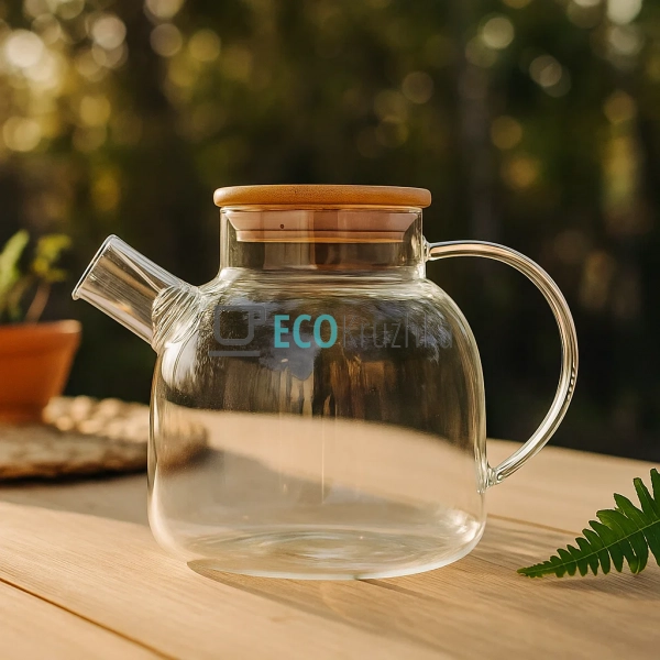 Чайник 1.8л, для заварювання скляний з бамбуковою кришко ... Чайник 1.8л, для заварювання скляний з бамбуковою кришко ...