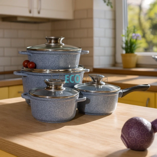 Набір посуду із мармуровим покриттям Edenberg EB-8010 Набір посуду із мармуровим покриттям Edenberg EB-8010