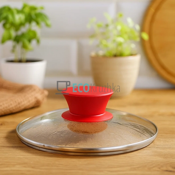 Ручка силіконова для кришки Червона кругла Frico FRU-205