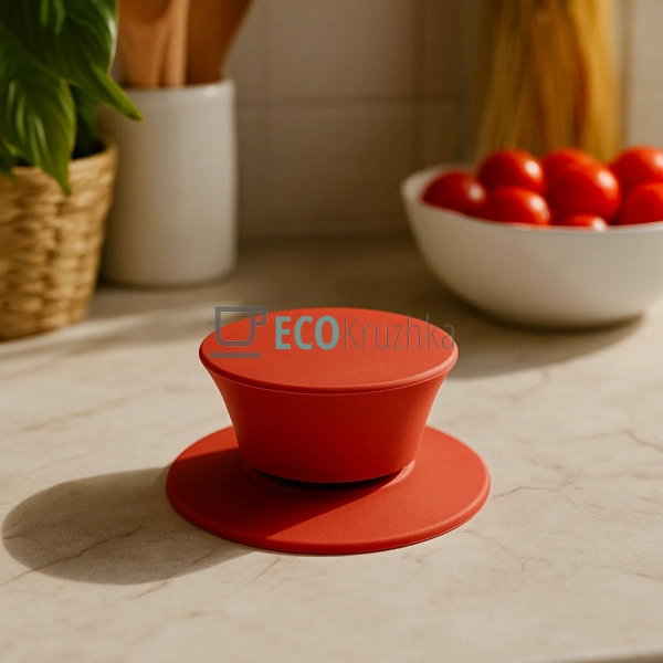 Ручка силіконова для кришки Червона кругла Frico FRU-205