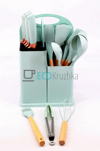 Набір кухонного приладдя з силікону 19 предметів м