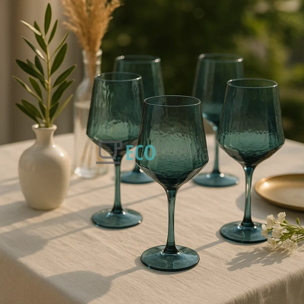 Набір келихів 6 шт Дзеркальна бірюза 600 мл Набір келихів 6 шт Дзеркальна бірюза 600 мл
