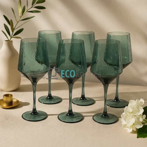 Набір келихів 6 шт Дзеркальна бірюза 600 мл Набір келихів 6 шт Дзеркальна бірюза 600 мл