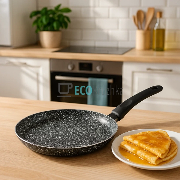 Сковорода 24 см для млинців із гранітним покриттям для і ...