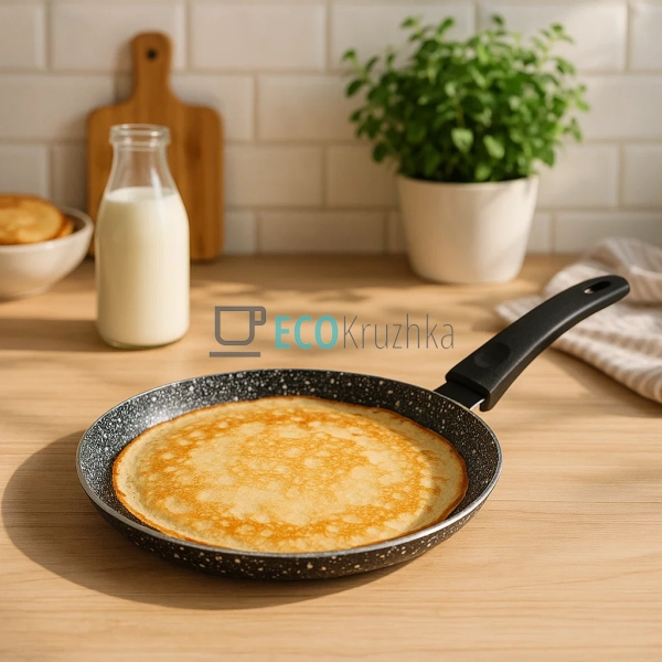 Сковорода 24 см для млинців із гранітним покриттям для і ...