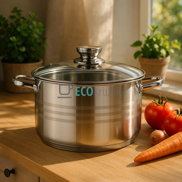 Каструля нержавіюча 14.9 л професійна з кришкою Edenberg ... Каструля нержавіюча 14.9 л професійна з кришкою Edenberg ...