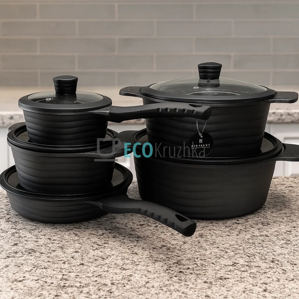 Набір посуду Edenberg з мармуровим антипригарним покритт ... Набір посуду Edenberg з мармуровим антипригарним покритт ...