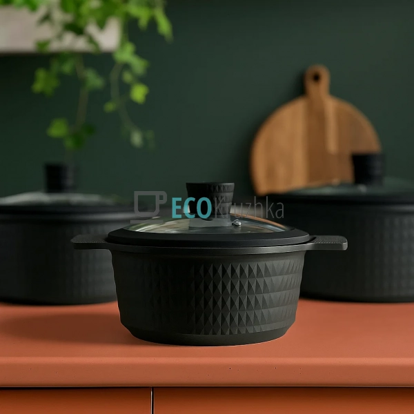 Набір каструль Edenberg 14 предметів з мармуровим антипр ... Набір каструль Edenberg 14 предметів з мармуровим антипр ...