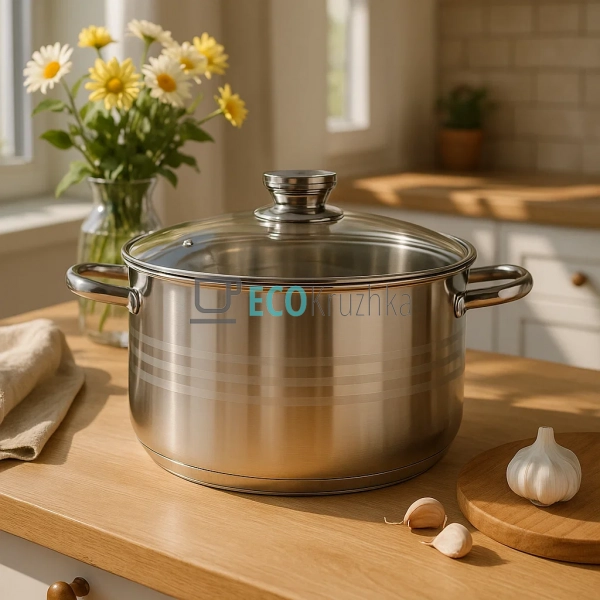 Каструля нержавіюча 23.8 л професійна з кришкою Edenberg ... Каструля нержавіюча 23.8 л професійна з кришкою Edenberg ...