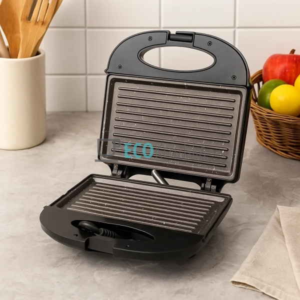 Гриль-тостер для сендвічів з мармуровим антипригарним по ... Гриль-тостер для сендвічів з мармуровим антипригарним по ...