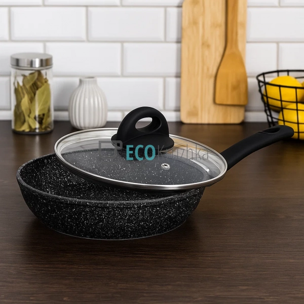 Сковорідка 26 см з кришкою та Мраморним покриттям EB-342 ... Сковорідка 26 см з кришкою та Мраморним покриттям EB-342 ...