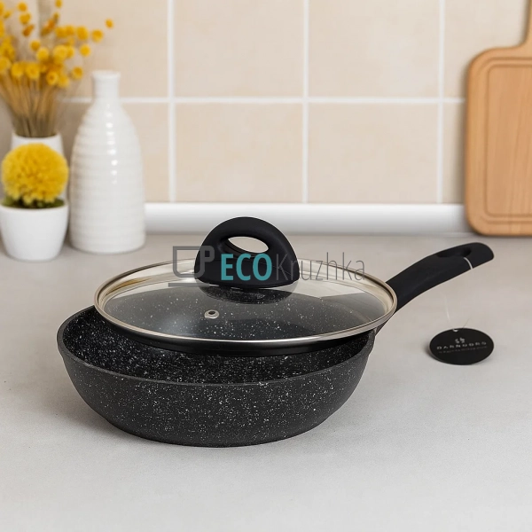 Сковорідка 24 см з кришкою та Мраморним покриттям EB-342 ... Сковорідка 24 см з кришкою та Мраморним покриттям EB-342 ...