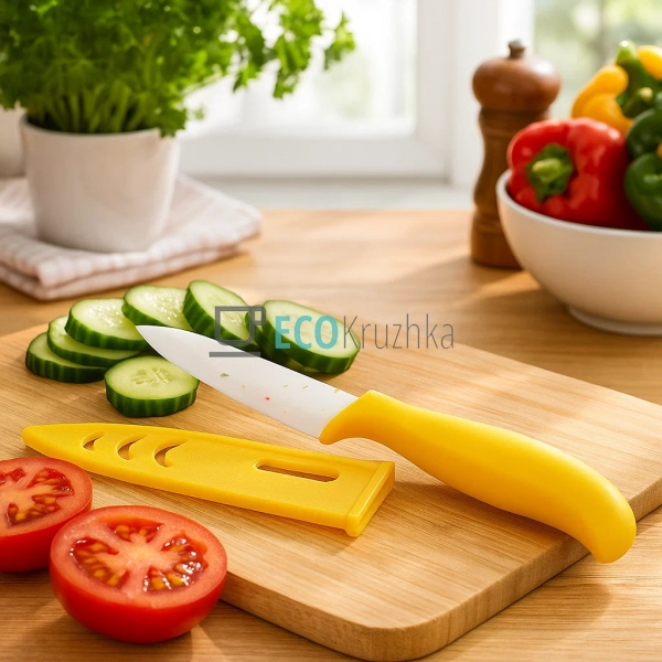Ніж керамічний з чохлом Жовтий FRU-903 Ніж керамічний з чохлом Жовтий FRU-903